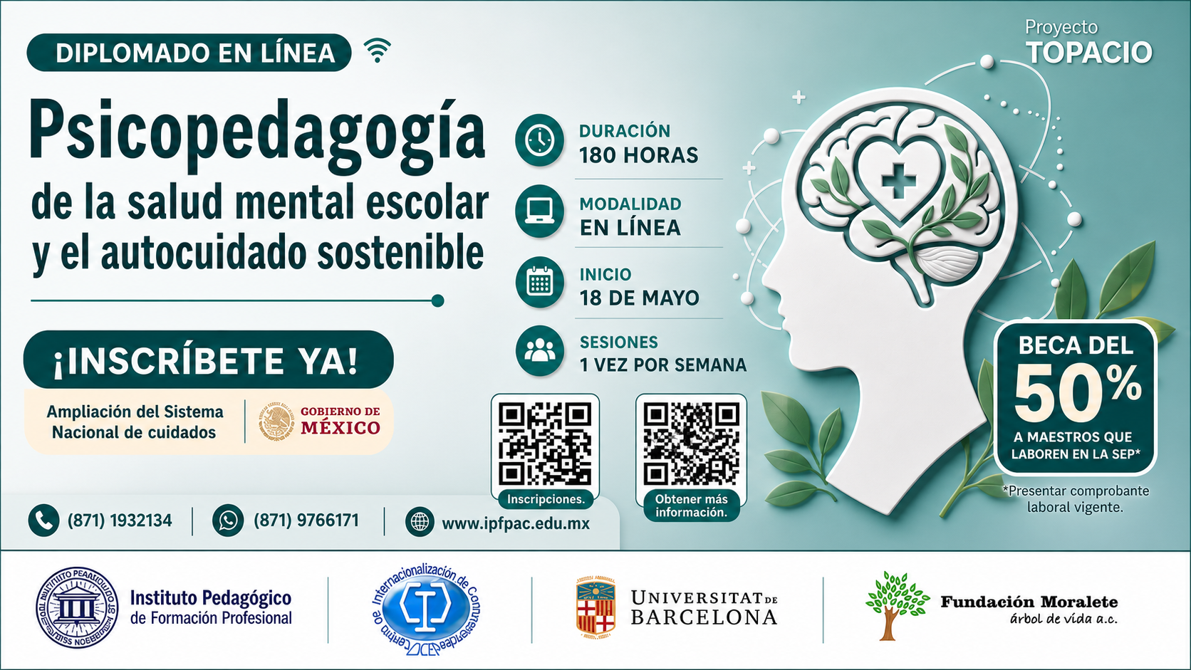 DIPLOMADO: PSICOPEDAGOGÍA DE LA SALUD MENTAL ESCOLAR Y EL AUTOCUIDADO SOSTENIBLE